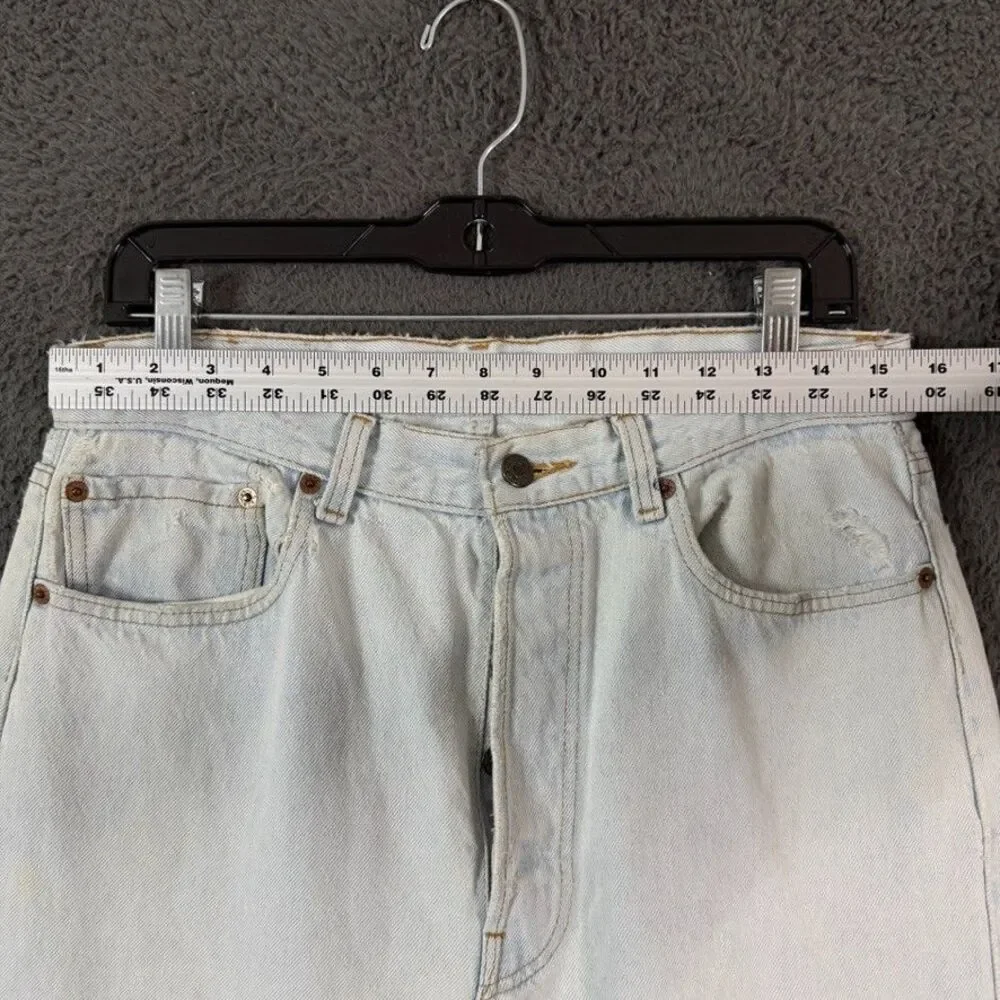Vtg Levis 501 Jeans Mens 34x30 (Fits 31x29) Blue Stone Wash Made in USA 90s
